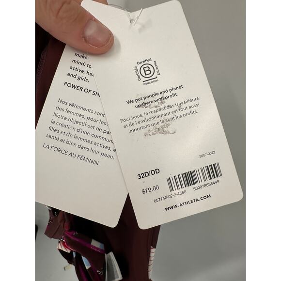 ATHLETA NWT Square Nek Bra Cup Tankini // 32D/DD - Picture 11 of 14